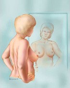 Breast Self–Exam — Step 1